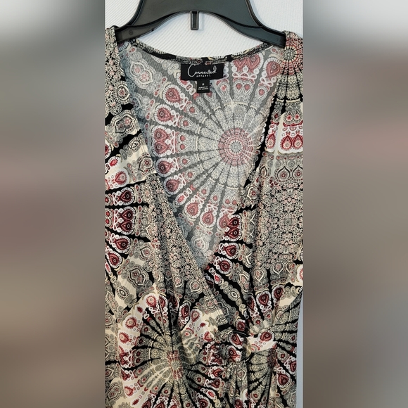 Connected Apparel Faux Wrap Dress 3/4 Sleeve Size 8 - Picture 5 of 8